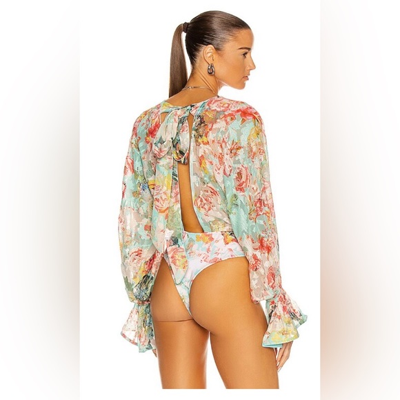 Hemant and Nandita Sage bodysuit and skirt NWOT - Picture 4 of 7